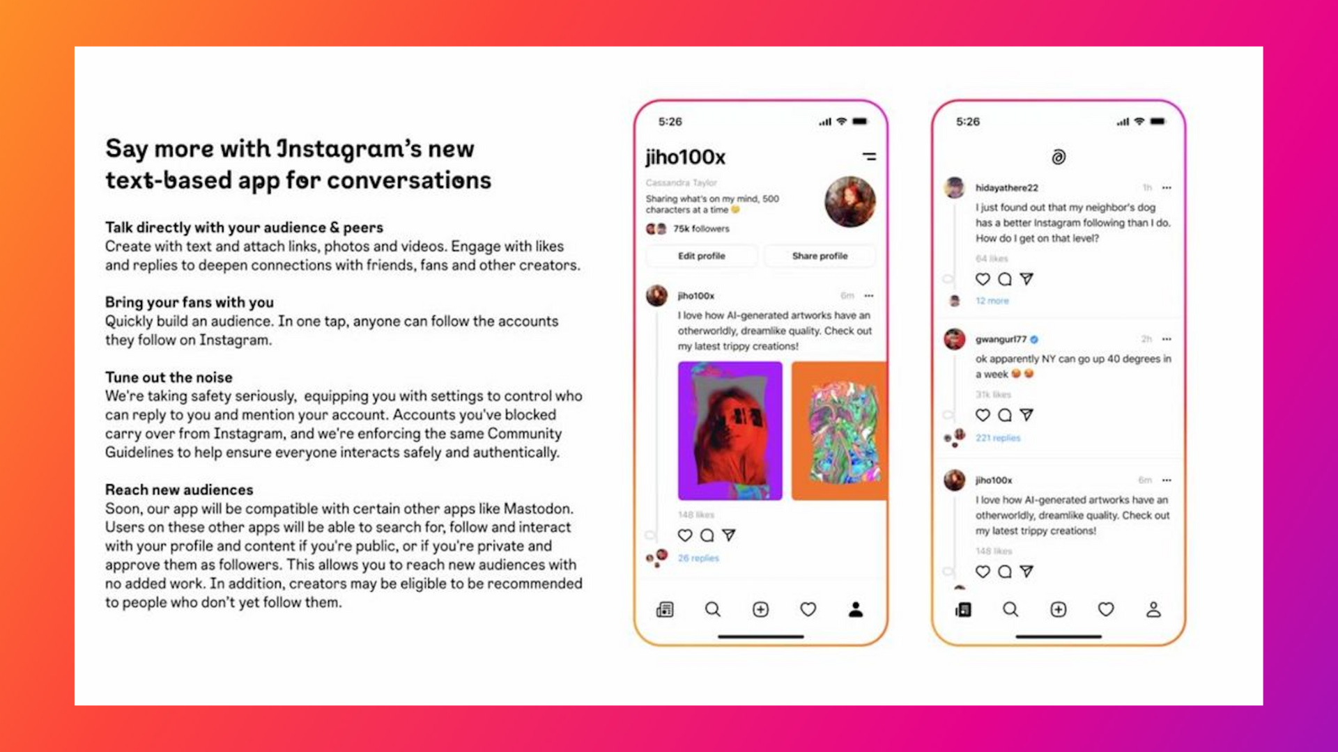 Instagram tendrá una app de mensajes de texto similar a Twitter